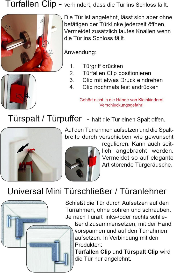 ClipFamily Haustier-Türset für Hunde und Katzen, Aluminium, Silber