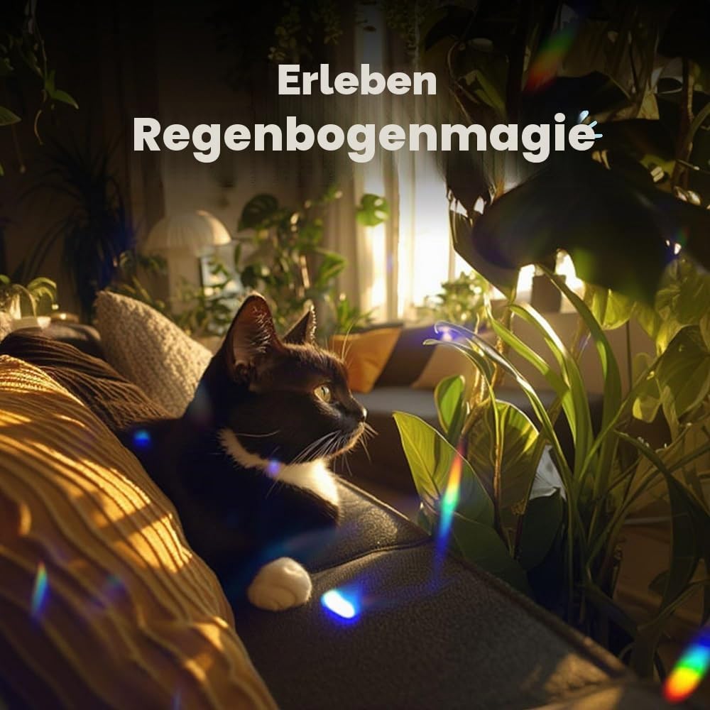 SOLARBETRIEBENER Regenbogen - Macher Zauber Projektor, Rainbow Maker mit Solarantrieb Single, Regenb