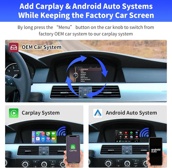 Road Top Wireless Carplay Retrofit Kit Decoder für BMW CIC System, Unterstützung Wireless Android Au
