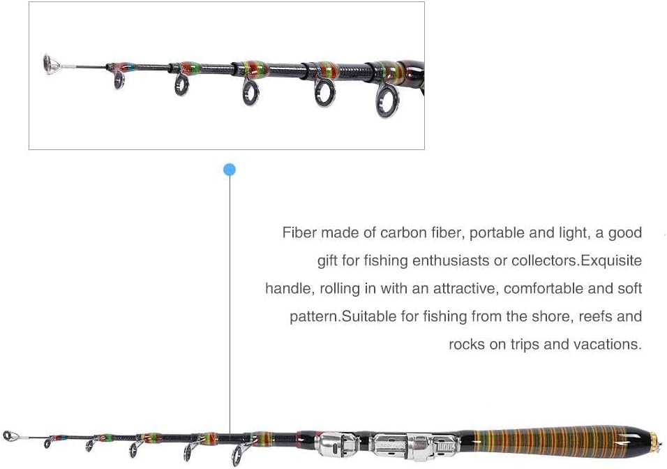 Angelrute Carbon Super Light Tragbare Angelrute Versenkbare EIS Angelrute 1,2 m / 1,5 m / 2,1 m / 2,