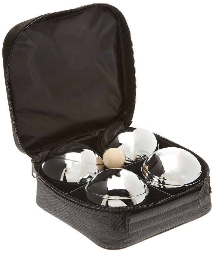 BLINKY Classic Bocciakugeln, Riefelung 1-2, 4 Stück, Durchmesser 90 mm, Schwarz