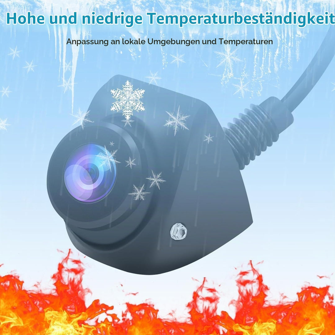 OBEST 1080P Rückfahrkamera Auto Rückfahrkamera, 360°+45° Einstellbare Wasserdicht Rückfahrkamera, 17