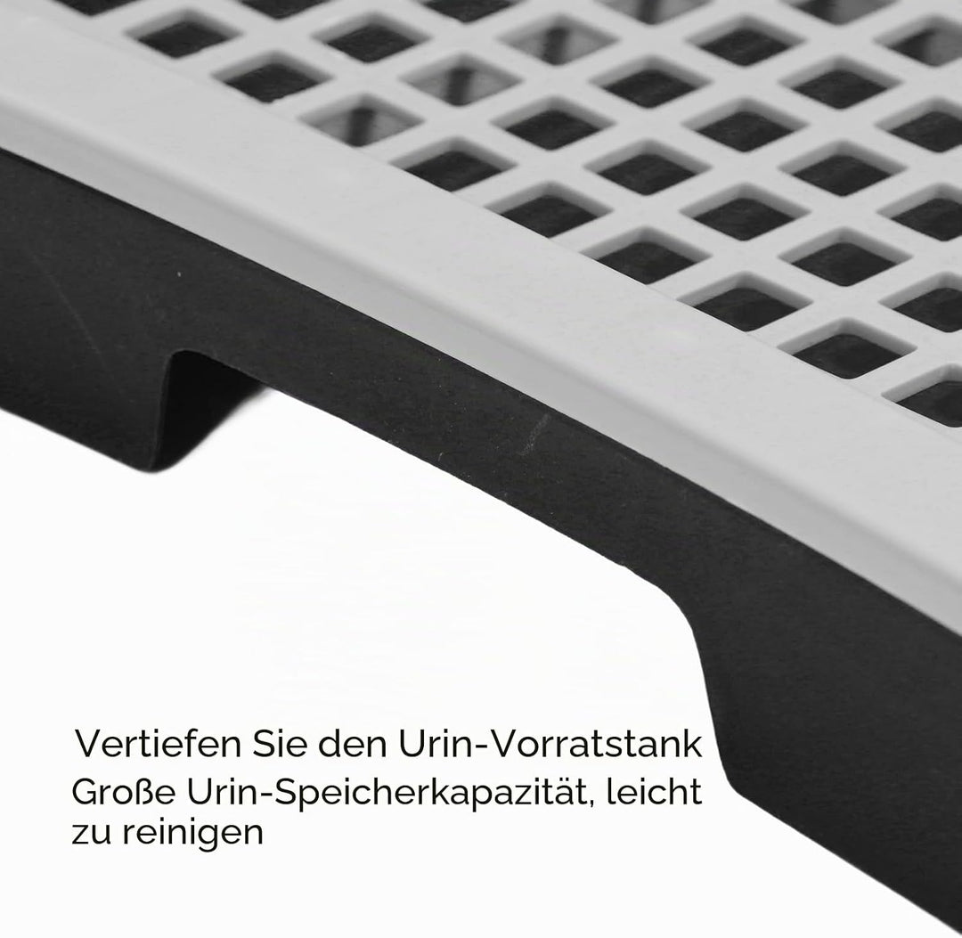 Hundetöpfchen-Toilette mit Abnehmbarer Spritzwand, für den Innenbereich, Netz-Trainingstoilette für