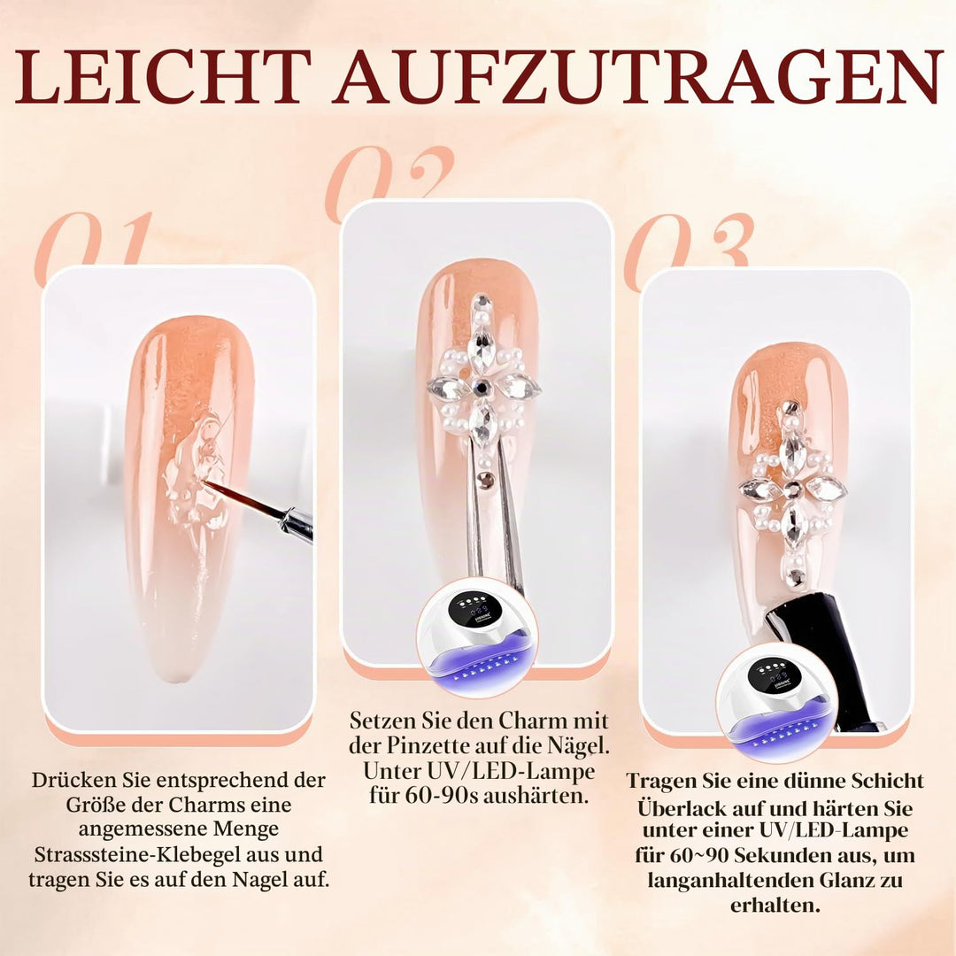 JODSONE Nagelanhänger-Bohrerset für Nägel, 24 Bohrer, erhältlich in 12 verschiedenen Designs mit Pin