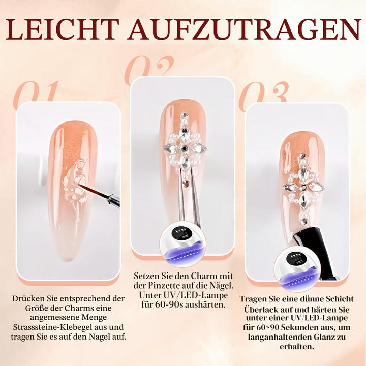 JODSONE Nagelanhänger-Bohrerset für Nägel, 24 Bohrer, erhältlich in 12 verschiedenen Designs mit Pin