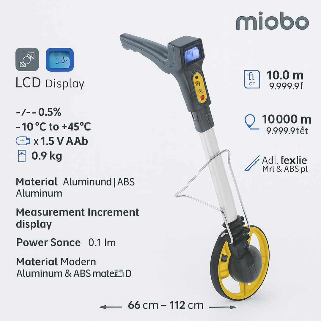 Digitales Messrad Rolltacho Rolatape Messroller mit Tasche LCD beleuchtet