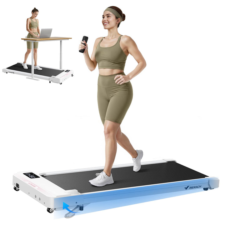 MERACH Walking Pad, 3 in 1 Laufband Für Zuhause, 0%-6% Steigung Laufband Schreibtisch für Zuhause un