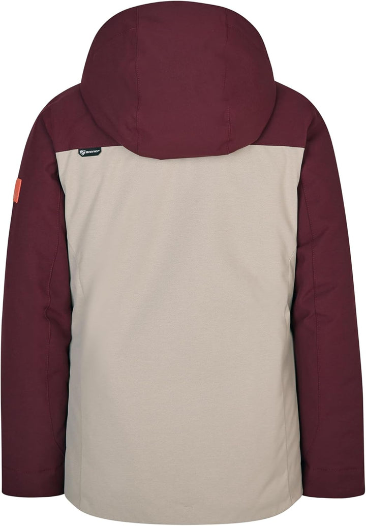Ziener Mädchen Anoki Ski-Jacke, Winter-Jacke | wasserdicht, winddicht, warm (1er Pack) 128 silver be