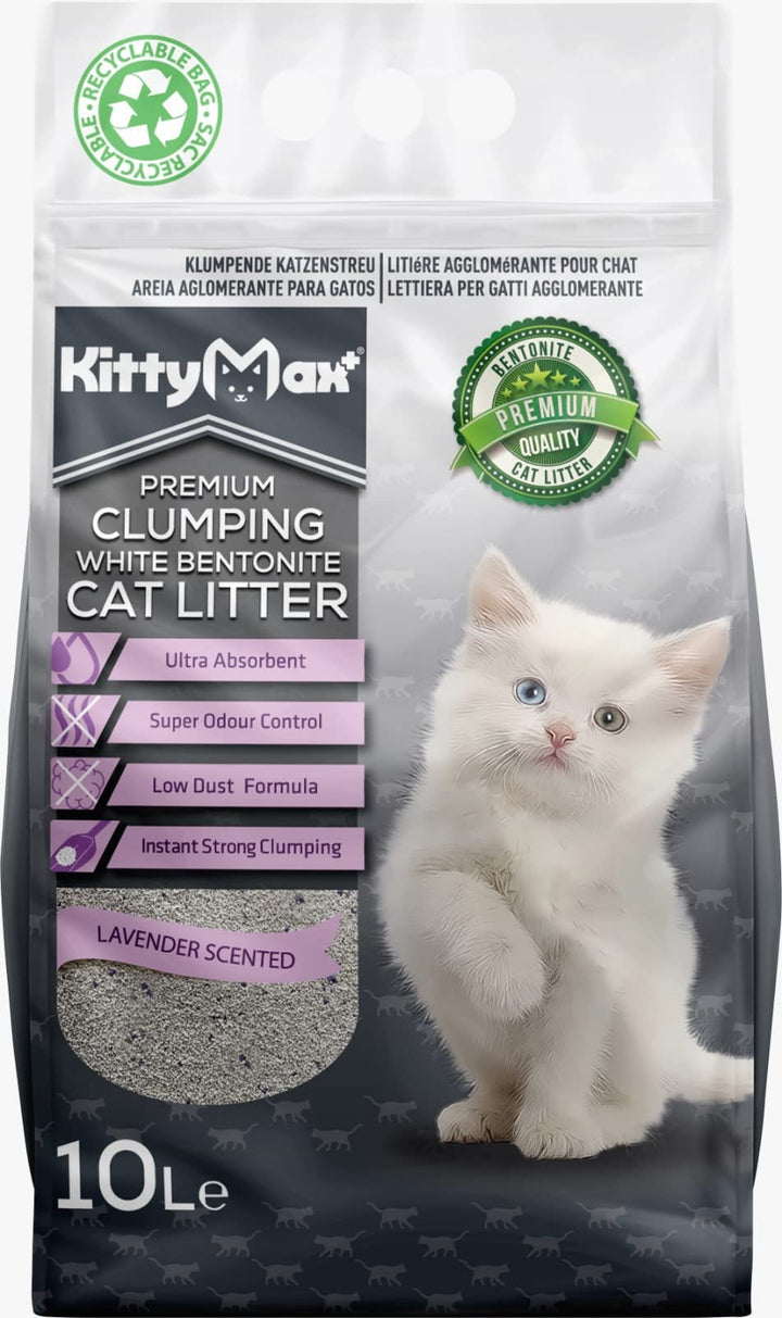 Klumpstreu Katzenstreu-Super Premium Lavendel 2 x 10L 100% Bentonite