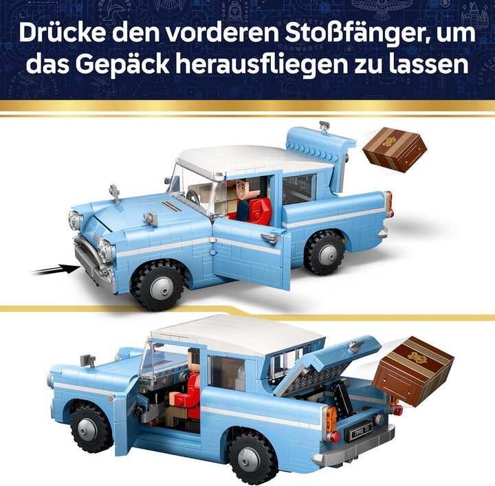 LEGO Harry Potter Fliegender Ford Anglia - Auto Spielzeug Set für Kinder mit 3 Figuren zum Spielen u