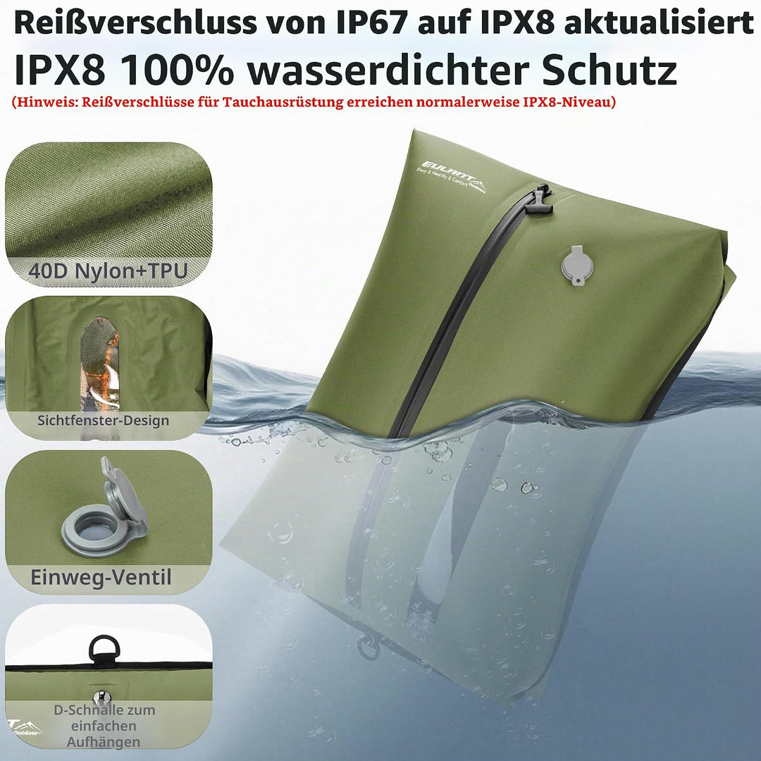 EULANT Vergrössert Vakuumbeutel für Reisen mit Pumpe, Wiederverwendbare Kompressionsbeutel für Koffe