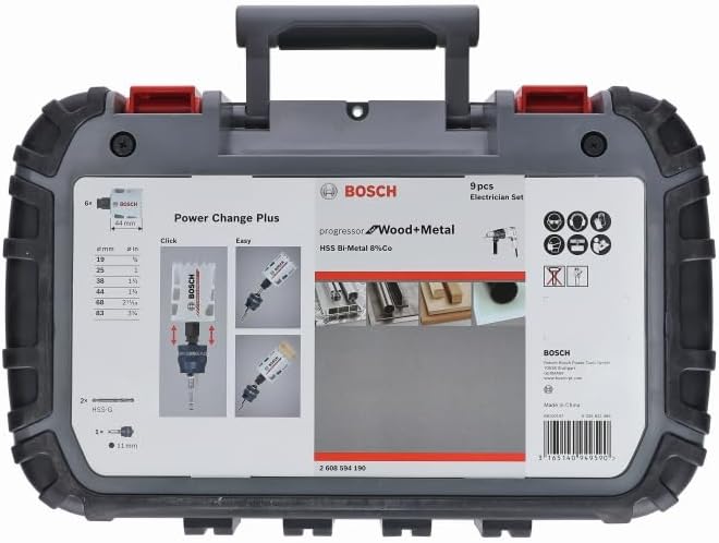 Bosch Professional 9 tlg. Lochsäge Progressor for Wood & Metal Set Elektriker (für Holz und Metall,