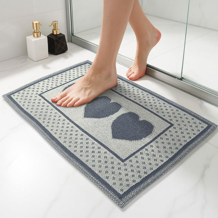 Badteppich rutschfest waschbar & weich - Ideal als Badematte, Badezimmerteppich oder Badvorleger - B
