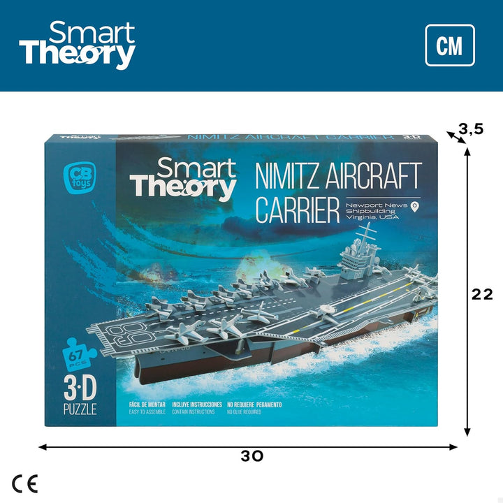 Colorbaby 49663-3D-Puzzle Flugzeugträger Nimitz USA 67 Teile CB Toys/Modellbausatz für Erwachsene un