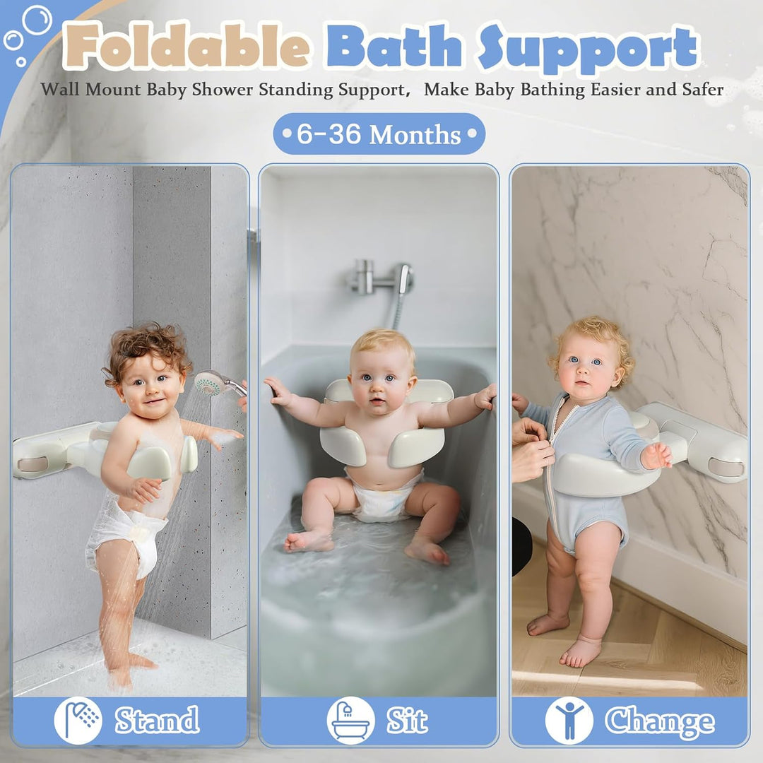 Orzbow Baby Dusche Ständer, Faltbar &amp; Höhenverstellbare Baby Badewanne Stand für 6-36 Monate, Stabil