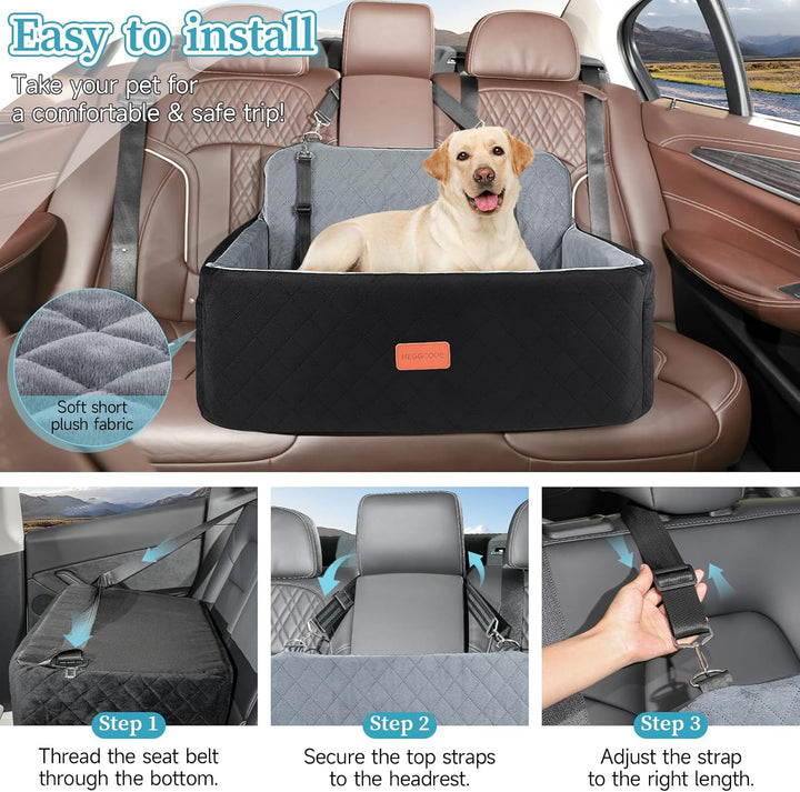 Hunde autositz für mittlerer/grosse Hunde, Hundeautositz für mittlerer oder 2 kleine Hund, Abnehmbar