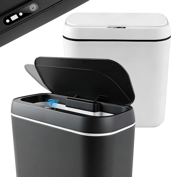 Elektrischer Mülleimer 2er-Set,15L Mülleimer mit Sensor mülleimer, schlankes schmales Design, leise