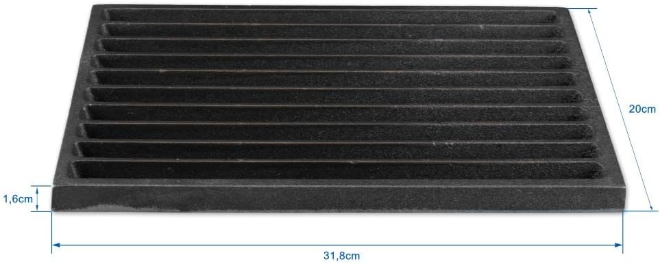 Grillrostprofi Ascherost - Feuerrost - Kohlerost - Kaminrost in Premium-Qualität, Gusseisen, 20 x 32