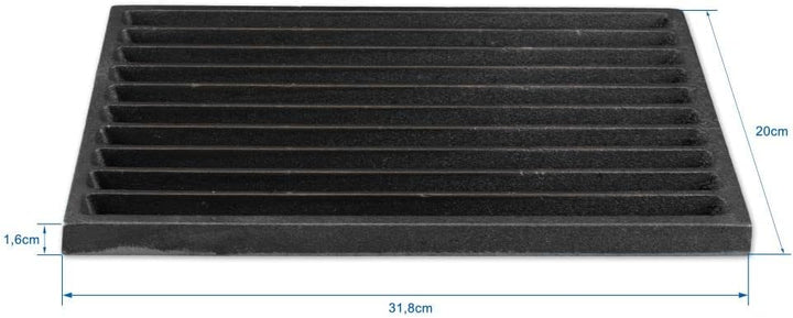 Grillrostprofi Ascherost - Feuerrost - Kohlerost - Kaminrost in Premium-Qualität, Gusseisen, 20 x 32