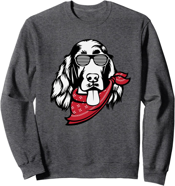 Irish Setter Dog Hound Silhouette Sunglasses Sweatshirt
