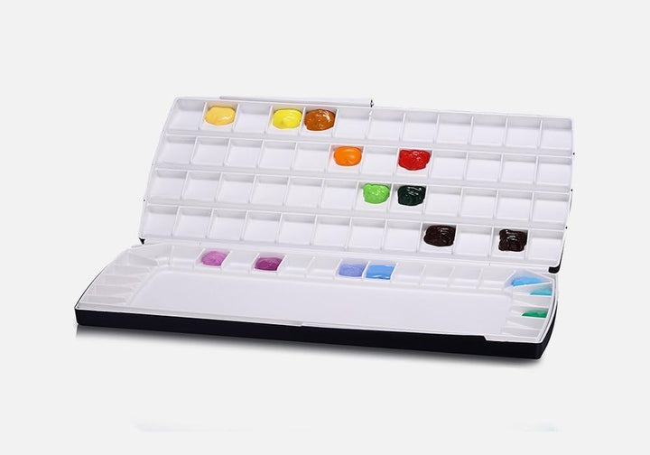 Mijello Aquarellpalette MWP-1772 luftdicht, Doppeldecker, 72 Mulden, 370 x 180 x 30 mm