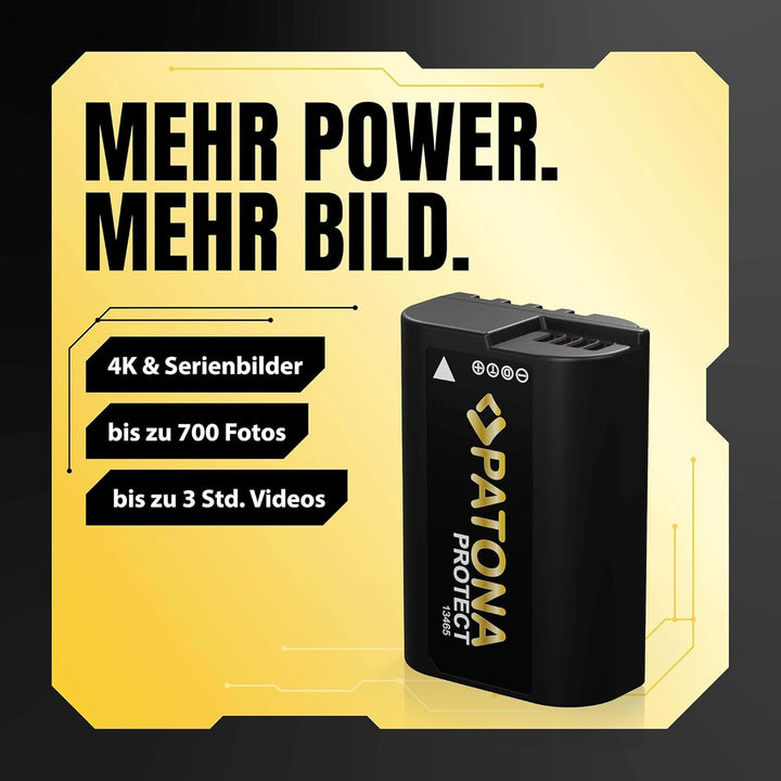 PATONA Protect V1 Akku DMW BLK22 BLK22E (2400mAh) - kompatibel mit Panasonic DC G9 S5 S5K GH5 GH5 II