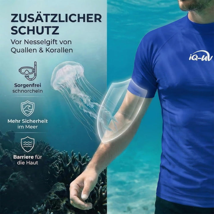 iQ-UV Shirt Herren Slim Fit Blau (Dunkelblau) S, Blau (Dunkelblau) S