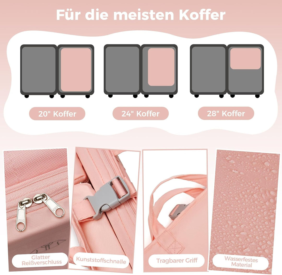 Kono Hängende Koffer Organizer Faltschrank Packwürfel Reisen mit Etikett Leichte Reisegepäck Organiz