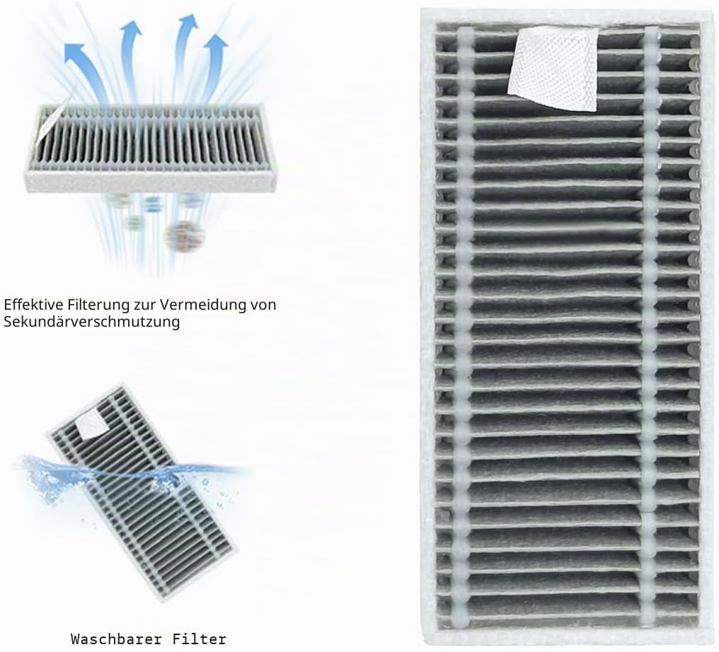 Zubehör für ECOVACS DEEBOT T80 Omni / T80 Roboterstaubsauger Ersatzteile 18er-Pack 2 Hauptbürsten, 4