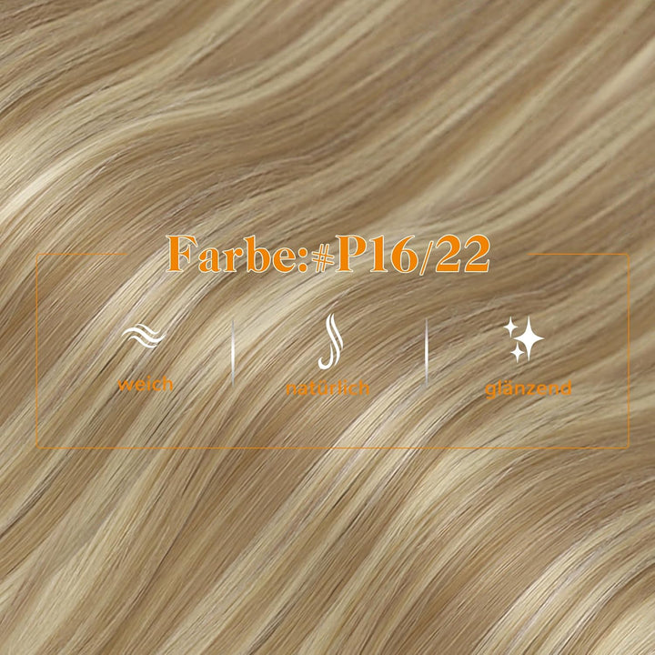 Easyouth Extensions Nanoring Echthaar Blond Nanoring Extensions Echthaar Aschblond Highlight Mittelb