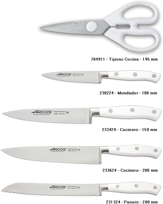ARCOS Messer-Set Geschmiedet 5-teilig - Edelstahl Nitrum, Ergonomischer Griff aus Polyoxymethylen PO
