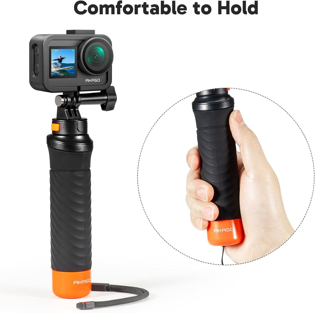 AKASO Brave 7 Action Cam 4K30FPS mit Schwimmender Handgriff 20MP WiFi Unterwasserkamera IPX8 Wasserd