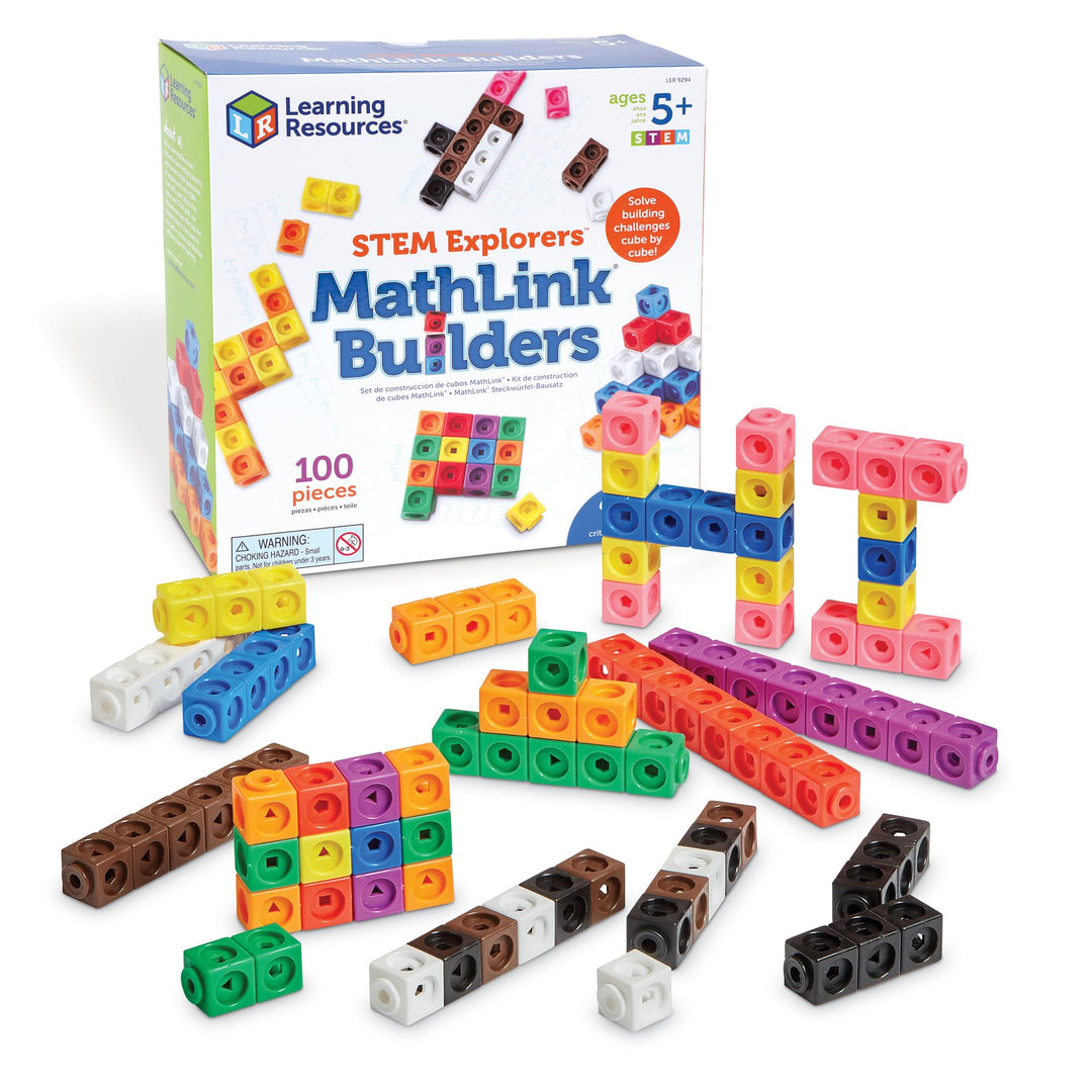 Learning Resources MathLink Builders - STEM-Entdecker, steckwürfel grundschule, rechenhilfe grundsch