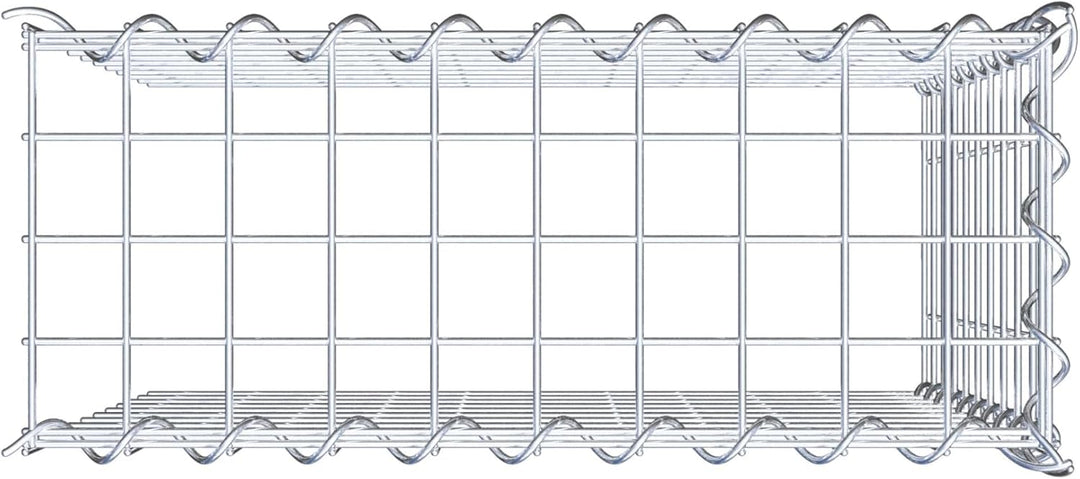 GABIONA - Gabione 50 x 50 x 20 cm - Anbau-Korb Typ 4 (ohne Stirngitter und Bodengitter) - Verzinkter