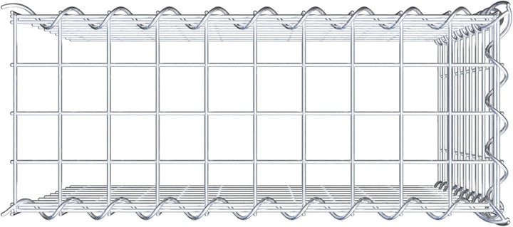 GABIONA - Gabione 50 x 50 x 20 cm - Anbau-Korb Typ 4 (ohne Stirngitter und Bodengitter) - Verzinkter