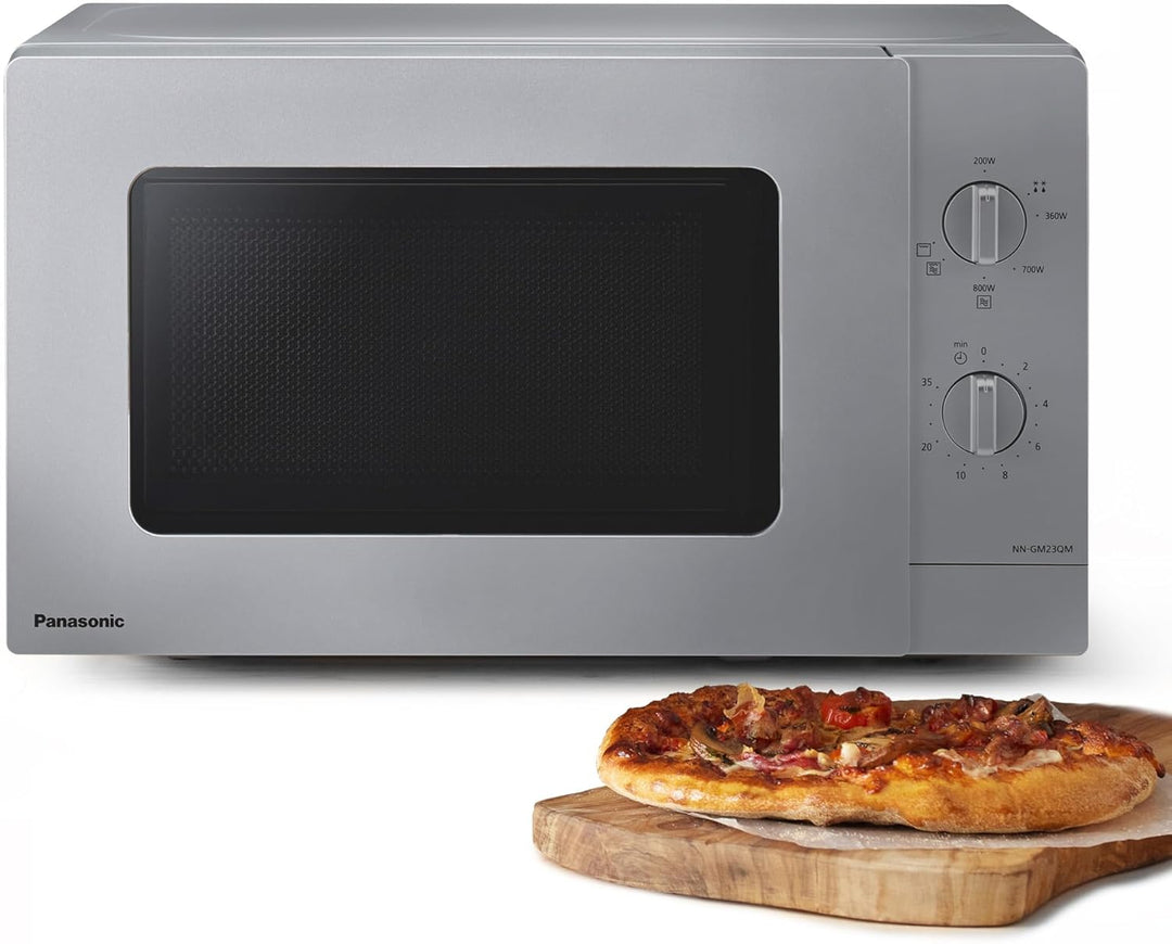 Panasonic NN-GM23QMEPG 20L Grill-Mikrowelle mit Drehteller und Grillrost, 800 W, 1000 W Grill, Aufta