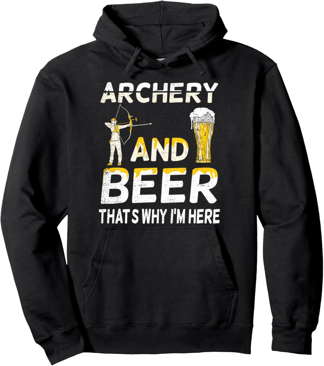 Bogenschiessen & Bier Geschenk Bogenschütze Bogenschiessen Pullover Hoodie