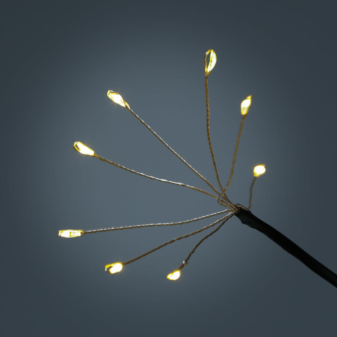 LED Feuerwerk Leuchte hängender Polarstern Pusteblume Firework 100 LED 25cm 8 Modi Fernbedienung für