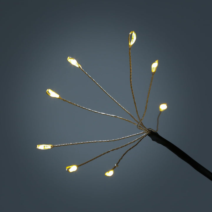 LED Feuerwerk Leuchte hängender Polarstern Pusteblume Firework 100 LED 25cm 8 Modi Fernbedienung für