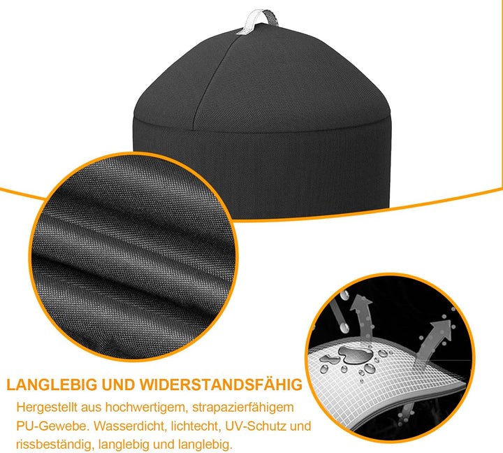 Grillabdeckung für Weber 57CM Premium Holzkohlegrills, 600D Oxford Abdeckhaube für Kugelgrill Abdeck