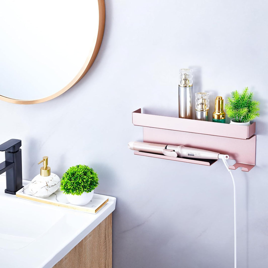 Föhnhalter Wand Ohne Bohren, Föhn und Glätteisen Halterung Für Styler Lockenstab Zubehör, Fönhalteru