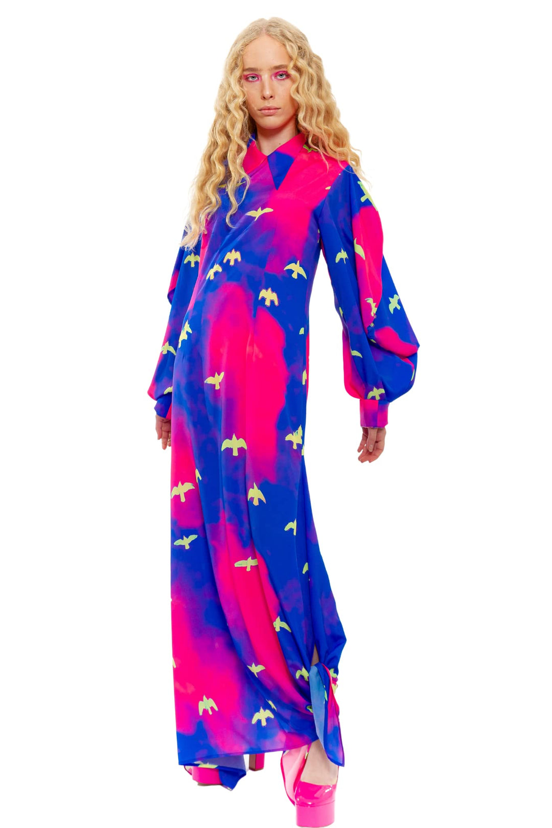 CHAOUICHE Damen Dayo Kleid Vogel-druck M, Vogel-druck M