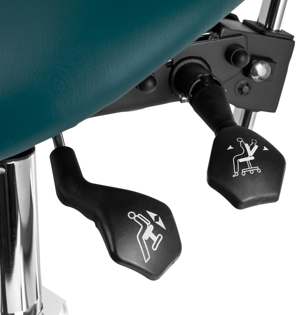 Spacetronik Sattelhocker mit Verstellbarer Rückenlehne, Zweigeteilter Ergonomischer Sattelsitz, Höhe
