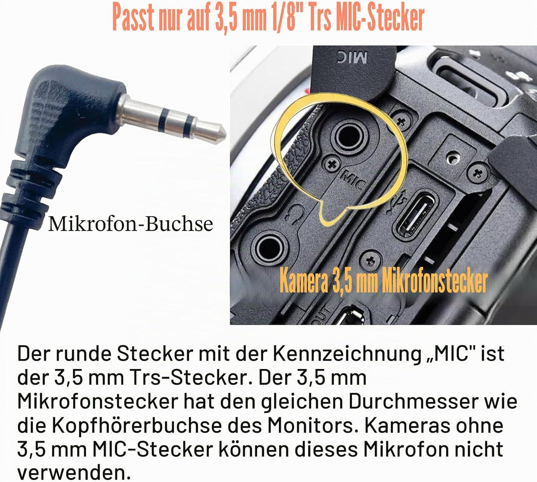 Videomikrofon für DSLR-Interviews, Kamera Mikrofon Shotgun-Mikrofon für Canon, Nikon, Sony, Panasoni