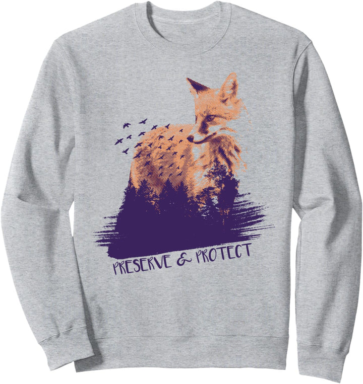 Preserve & Protect Klimaschutz Umweltschutz Fuchs Sweatshirt