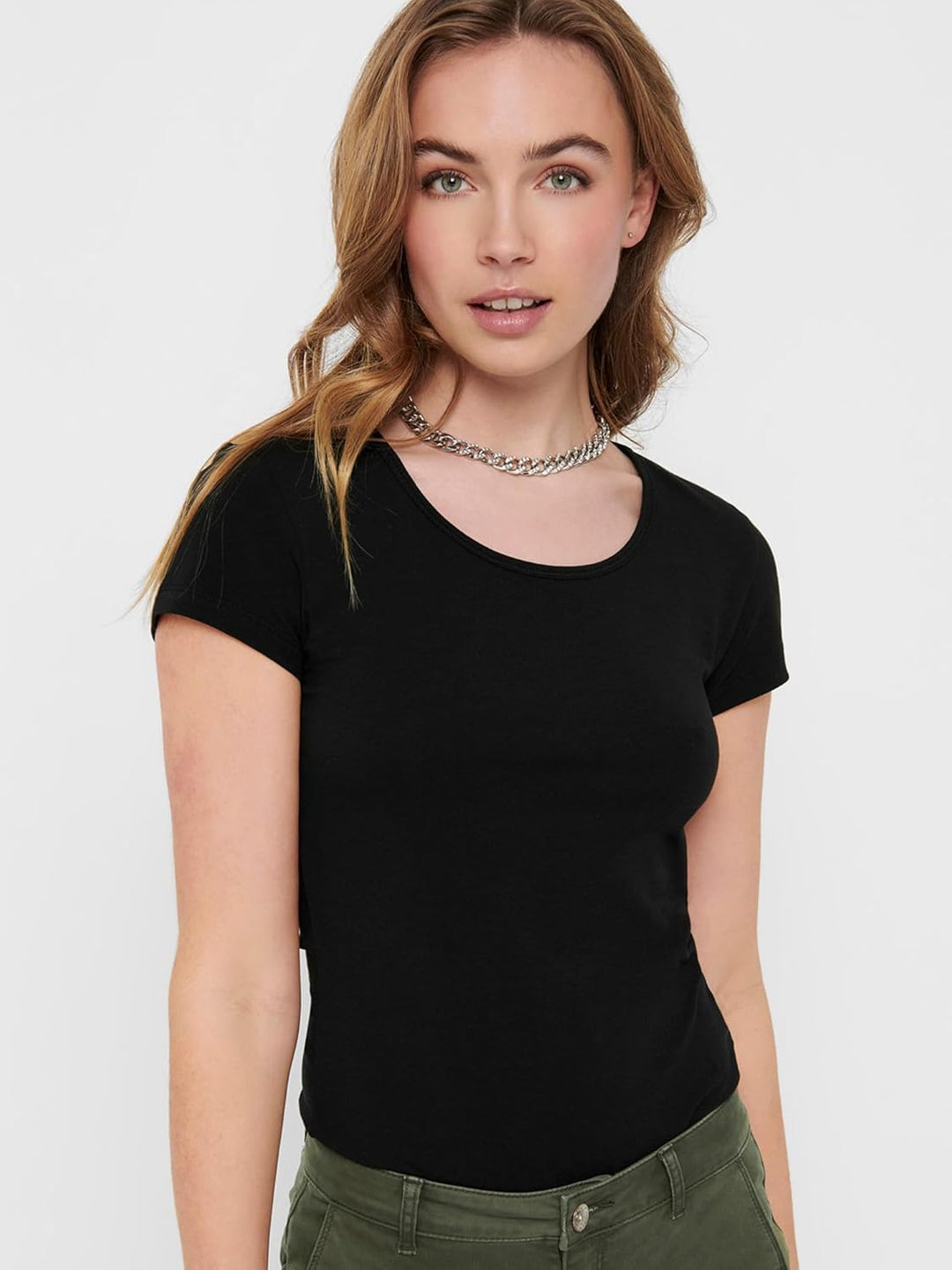 ONLY 3er Pack Damen T-Shirt schwarz oder weiss Kurzarm lang Basic Sommer T-Shirts XS S M L XL 152091