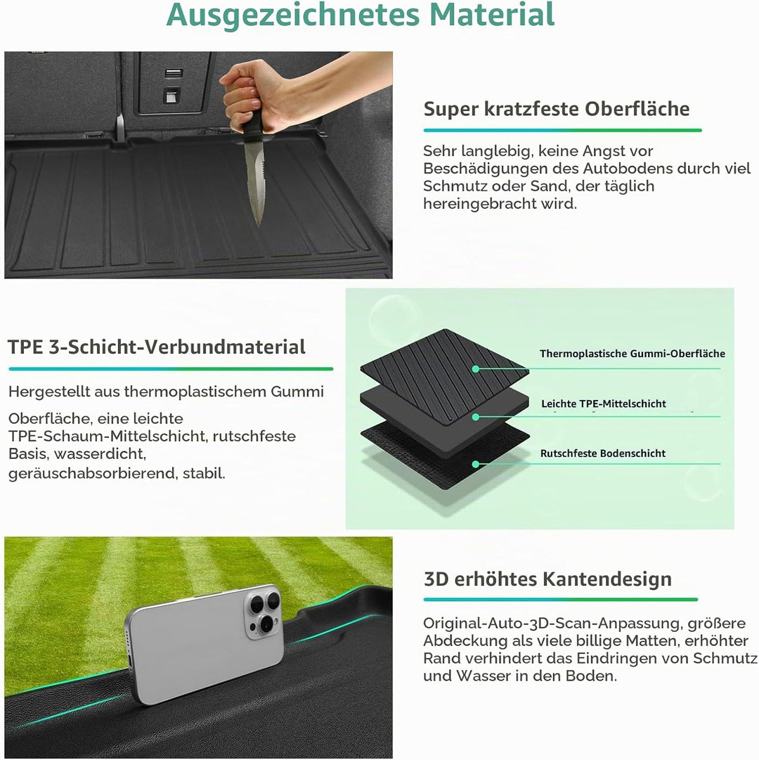 GAFAT Kompatibel mit Cupra Tavascan 2025 2026/ V-W ID.4 2021-2025 2026 Kofferraummatte, Tavascan VZ