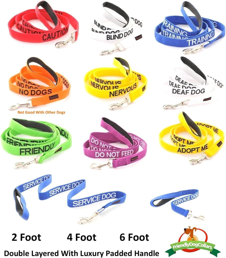 Nervous (Give Me Space) Hundegeschirr, farbcodiert, Nicht ziehend, vorne und hinten, D-Ring, gepolst