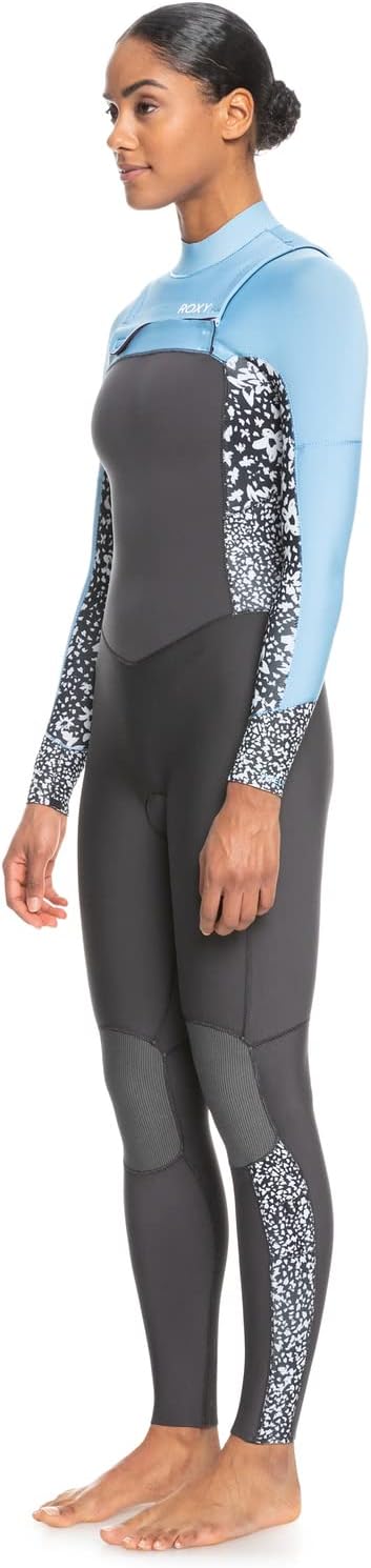 Roxy 3/2 mm Swell Serie 2022 – Neoprenanzug mit Brustreissverschluss für Damen, ERJW103122 JET/BOY B