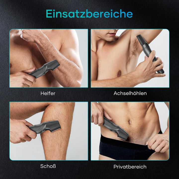 Intimrasierer Mann, kensen Rasierer Herren Intimbereich Wasserdicht Körperrasierer Herren V-förmig B